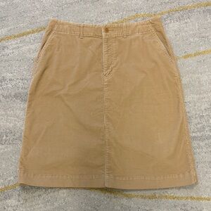 “New Vintage” Eddie Bauer Corduroy Knee Length Women's Skirt Tan Size 14